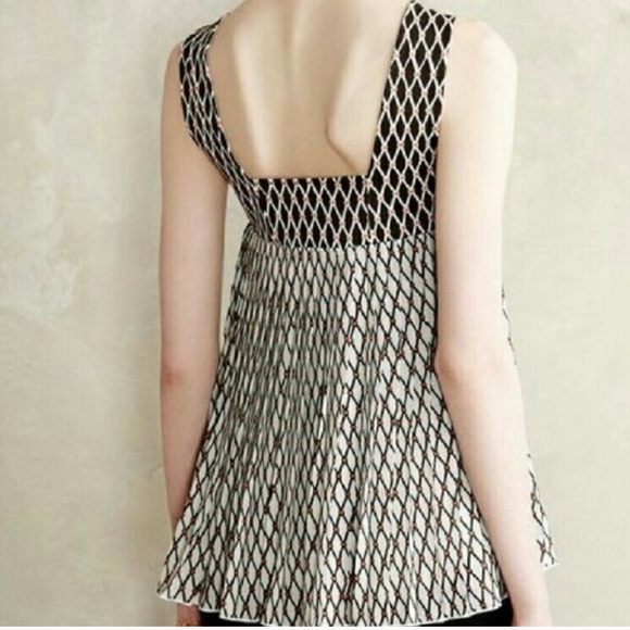 Deletta Anthropologie Pleated Diamond Tank Large - Picture 3 of 11